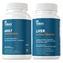 Dr. Tobias Adult Multivitamin & Liver 21 Day Cleanse for Men & Women, Supports Energy, Immunity and Liver Cleanse with 42 Fruits & Vegegtables, Probiotics, Solarplast, Artichoke, Milk Thistle
