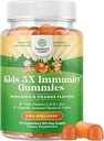 Natures Craft Organic Kids Immune Support Gummies - Vegan Organic Vitamin D Gummies for Kids with Vitamin C and Zink for Immunity - D3 Zink en C Glutenvrij & niet GGO (120 Servers)