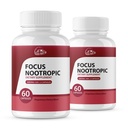 Focus Nootropic, Supports Brain Function Dietary Supplement, Boost Cognitive Performance | 2 Bottles