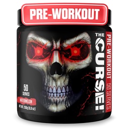JNX SPORTS The Curse! Voorbehandeling Powder for Men & Women, Cafeïne, Beta-Alanine, Creatine, L-Citrulline, 50 Servings, Watermeloen smaak Boost Energy, Strength & Focus