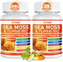 Sea Moss Capsules - Irish Sea Moss with Turmeric Plus Ashwagandha, Black See Oil, Bladderwrack, Burdock Root,Vitamine C & D3, ACV Chlorofyl 120Cts