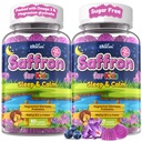 Saffron + Magnesium Glycinate for Kids Sleep & Calm Gummies, No Melatonin | Kids Saffron Gummies Supplement w/L-Theanine, Algae Omega 3 & Probiotic for Calm Focus, Happy Mood & Brain, Sugar Free, 120ct