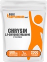 BulkSupplements.com Chrysin Powder - 5,7-Dihydroxyflavone, Chrysin Supplement, Antioxidants Supplement - Gluten Free, 500mg per Serving, 1kg (2.2 lbs) (Pack of 1)