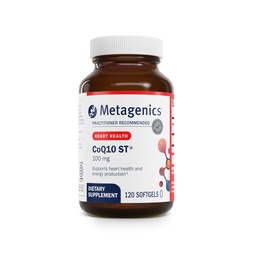 Metagenics CoQ10 ST-100-100 mg Ubichinon met vitamine E voor hart-, energie- en antioxidantondersteuning* - Non-GMO, Glutenvrije, sojavrije - GMP Certified Facility - 120 Softgels