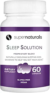 Health Sleep Solution, Sleep Supplement for Adults, Magnesium and Melatonin for Sleep Provides Natural Sleep Support, Vegan Ingredients, Gluten-Free Magnesium Sleep Supplement, 60 Capsules