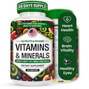 Multivitaminen/Minerals Capsules met Zink en Premium 42 Fruit en Veggies Mengen voor Immune Ondersteuning Dagelijks Multivitamine Capsule Antioxidant Supplement voor Immunity System 60 Capsules