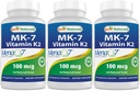 Best Naturals MK-7 Vitamin K2 100 mcg 120 ct (Pack of 3)