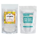 Unpretentious Zinc Oxide & Vitamin C Bundle, (1 lb) Resealable Bags, Fine Powders