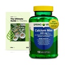 SV Calcium Plus Vitamin D3 12.5 mcg (500 IU) Mini Softgels, 600 MG, Dietary Supplement, 150 Count, 2+ Month Supply + Exclusive Vitamin Guide