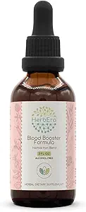 HerbEra Blood Booster Formule B60 Alcoholvrije Extract Tinctuur: Stingerende Nettle Leaf, Dandelion Leaf,