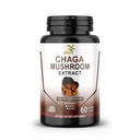 Chaga Mushroom Capsules 30% Polysaccharides - Organic Mushroom Supplement with Chaga Extract for Energy, Digestion, & Immune Support - Non-GMO, 60 Veggie Caps