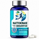 Nattokinase 12,000 FU & Serrapeptase 360,000 SPU Enzyme Complex Natto | Enteric Coated Systemic Enzymes, Improve Circulation, Gut, Digestion, Daily Wellness Support, 120 Capsules, 60 Day Supply