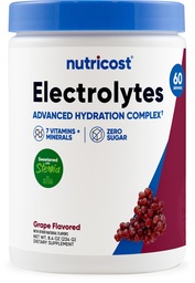 Nutricost Electrolyte Complex Powder (60 porties, druiven) - Hydration Supplement Drink Mix met vitamines en mineralen