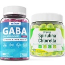 Nextdia Sugar Free Organic Spirulina Chlorella Gummies 1 Pack + GABA Gummies 2 Pack