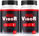 (2 Pack) Red Vigor Capsules - RedVigor Advanced Formula Daily Premium Support Pills, Red Vigor All Natural Ingredients Maximum Strength for Overall Health & Wellness, 120 Capsules for 2 Months