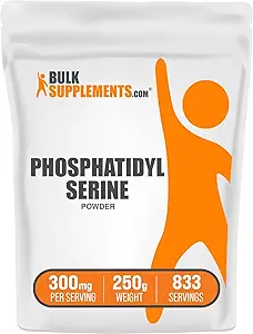 BulkSupplements.com Fosfatidylserine Poeder - Fosfatidylserine Supplement, Sojabonen - 300mg per portie (60mg Fosfatidylserine), 250g (8.8 oz) (pakket van 1)