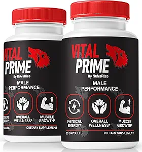 (2 Pack) Vital Prime voor mannen, Official Vital Prime Original Blend, Natural Ingredients to Support Performance, Premium Formule voor energie en uithoudingsvermogen, VitalPrime Complex Review (120 Capsules)