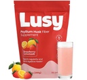 Lusy - Psyllium Husk Fiber Supplement - Strawberry Lemonade (13.8 oz) | Made with Organic Psyllium Husk Powder - Sugar Free