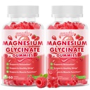 2 Pack Magnesium Glycinate Gummies 400mg, Sugar Free, Vegan, 120 Ct | Chewable Magnesium Supplement for Women, Men and Kids, Sleep, Muscle Support & Relaxation, High Absorption, Raspberry Flavor