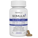 Somulin Nighttime Complex Sleep Aid - Powerful All-Natural Maximum Strength Formula - Fall Asleep & Stay Asleep - Feel Rested & Refreshed - Melatonin, Valerian Root, Chamomile & 5-HTP - 60 Capsules
