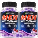 Chewable Gummies Multivitamin for Men: Methylated Multivitamin | Plus Clcium Magnesium Zinc CoQ10 Lycopene Digest Enzymes - Organic Sugar Free Vegan - Immune Energy Digest Support, 120Count