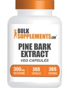 BulkSupplements.com Pine Bark Extract Capsules - Pine Bark Capsules, Antioxidants Supplement - Vegan & Gluten Free, 1 Capsule per Serving (300mg), 365 Count (Pack of 1)