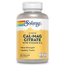 SOLARAY Calcium Magnesium Citrate 2 to 1 Ratio, 180 VegCaps | Bone, Muscle & Nerve Support, Calcium Citrate, Magnesium & Vitamin D2, 30 Servings, Vegan & Lab Verified