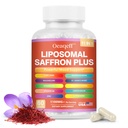 Liposomal Saffron Supplements -11 in 1 100% Pure Saffron Extract 88.5 mg Maximum Absorption for Mood, Energy & Vision,Vegan, Non-GMO - 60 Vegan Capsules (1)