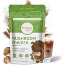 GROENPEOPLE paddopoeder paddosupplement - 10-in-1 paddo's Lions Mane poeder met Reishi/Cordyceps/Chaga/Turkije staart/Maitake/complex voor Cognitieve functie & Immune Ondersteuning 60 porties
