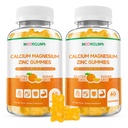 Calcium Magnesium Zinc Gummies - 1000mg Calcium with Vitamin D3, K2, B12 & Potassium 7-in-1 Supplement, Supports Bone, Immune Health & Muscle Function - Sugar-Free Orange Flavor, 120 Count