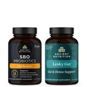 Ancient Nutrition SBO Gut Restore Probiotics Capsules, 60 Count + Leaky Gut Capsules, 60 Count