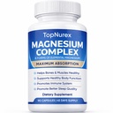 Top Nurex Magnesium Complex Supplement for Women & Men | 1000mg Maximum Absorption | 8 Magnesium Forms Including Glycinate, Citrate, Malate | Supports Relaxation, Sleep, Bone Strength | 90 Capsules