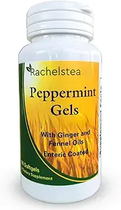 Pepermunt Gels: 90 Enteric Coated softgels met gember en venkelolie uit Rachels thee