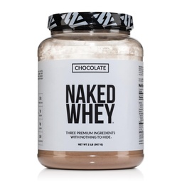 Naked Wei Chocolade Proteïne Poeder - Slechts 3 Ingrediënten - Gras Fed Wei Proteïne Poeder, Biologische Chocolade en Biologische Kokossuiker, Geen GGO, Geen soja, en Glutenvrij - 24 Servers