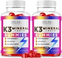 (2 Pack) K3 Mineral Keto Gummies - Keto K3 Mineral Gummies, K3 Mineral Advanced Formula Gummies - K3 Vitamin Supplement, Keto ACV Gummies K3 Mineral Gummy - 120 Gummies for 2 Months