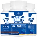 1800mg Fisetin Supplement - Advanced Liposomal Delivery 98% Pure Fisetin Antioxidant for Healthy Aging Non-GMO - 180 Capsules
