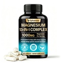 1000mg Magnesium Complex 13 in 1 for Women & Men Magnesium Supplement with Glycinate, Citrate & More Magnesium Forms, Sleep Support, Muscle Support, Heart & Nerve Health | 120 Vegan Capsules