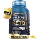Herbtonics Apple Cider Vinegar + Keto Advanced with Berberine | GLP-1 Support for Appetite, Cravings & Weight Management | Ceylon Cinnamon, Chromium & MCT | 120 Capsules, 2-Month Supply