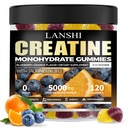 LANSHI Creatine Monohydrate Gummies 5000mg, Sugar Free for Men & Women