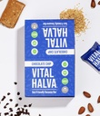 NEW FLAVOR: Chocolate Chip, Vital Halva Gut-Friendly Sesame Bar, 11g Fiber, 7g Protein, 1g Added Sugar, Gluten-Free Vegan Snack - 40g (Box of 10)