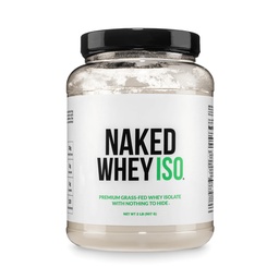 NAKED Whey Isolate Protein - Only 2 Ingredients, 30g Grass-Fed Protein, Zero Carb, Unflavored, Undenatured, Non-GMO, No Soy, Gluten-Free, No Preservatives - 28 Servings