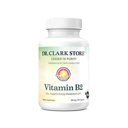 Dr. Clark Vitamine B2 Supplement, 300mg, 100 Gelatine Capsules