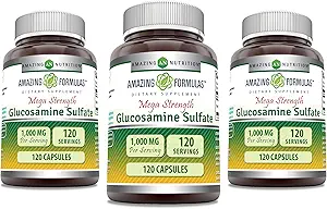 Verbazingwekkende formules Glucosamine Sulfate 1000 mg Capsules Supplement 