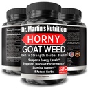 Super Sterkte 1590mg Geile geitenkruid 120 Capsules met Maca Arginine & Ginseng - Natuurlijk Boost uw gezondheid, workout prestaties, duurzaamheid en energie, gezamenlijke gezondheid voor mannen en vrouwen (120C)