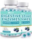 Digestive Enzymes Gummies, Chewable Digestive Enzymes for Women & Men with Probiotics & Prebiotics Blend, Sugar Free | Vegan