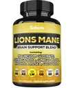 Lions Mane supplement Capsules met Magnesium met Ashwagandha Root, Ginkgo Biloba, Rhodiola Rosea en Gotu Kola - 210 Vegan Capsules - Ondersteuning van hersenen Gezondheid, Positieve Mood & Energieproductie