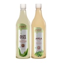 Jiva Aloe Vera Juice 1L + Amla Juice 1L | Cold Pressed Ayurvedic Wellness Combo | Supports Digestion, Immunity, Skin & Hair Wellness | Pack of 2