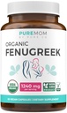 USDA Organic Fenegriek Capsules for Women - Effective Borstvoeding Supplement for Increased Breast Milk Supply - Herbal Borstvoeding Ondersteuning voor moeders - Glutenvrij - 60 Vegan Capsules (Geen pillen)