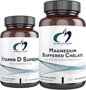 ontwerpen voor gezondheid Vitamine D Supreme (60 capsules) + Magnesium Glycinate Complex (180 capsules) Bundel - Vitamine D3 5000 IE met 2000 mcg Vitamine K + Magnesium Supplement (2 producten)