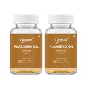 Omega 3-6-9 Capsules with Flaxseed Oil – Plant-Based Essential Fatty Acid Supplement – Daily Wellness Support 1000g (60 Count (Pack of 2))